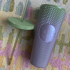 🍵Starbucks Studded Tumbler 2024 Metallic Lavender Matcha Green Tea NWT